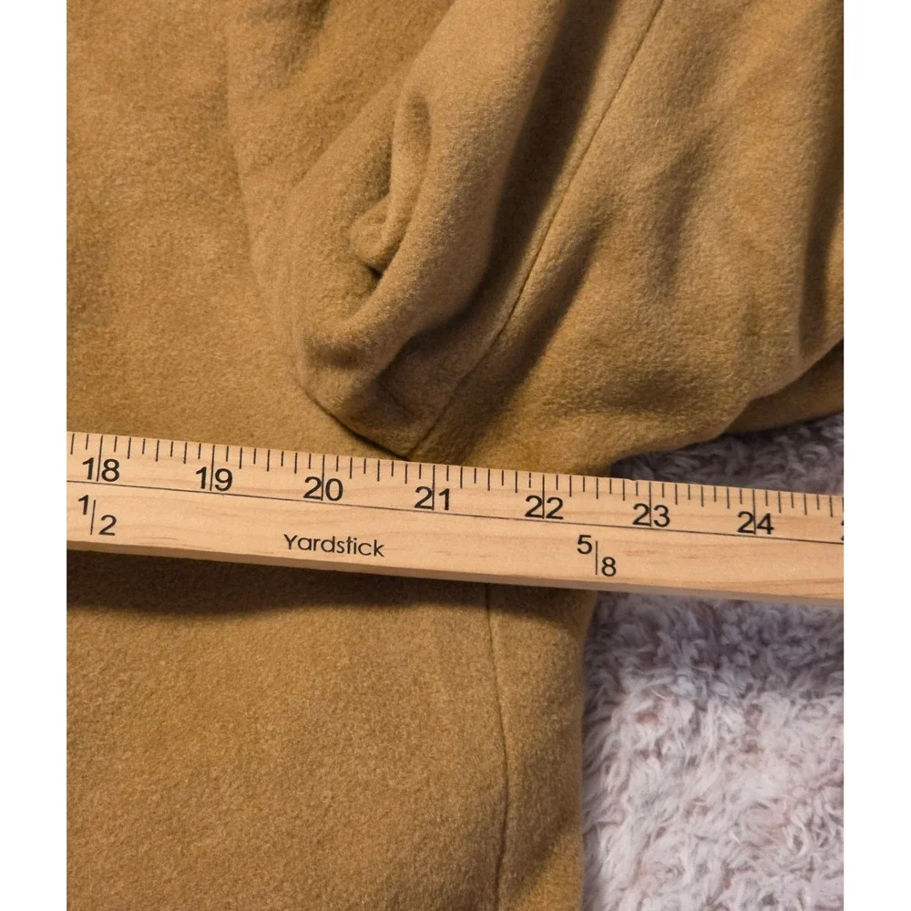 Michael Kors Mid-Length Single Breasted Camel Overcoat Mens 40R Wool Cashmere